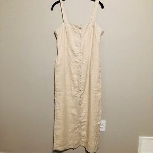 Linen button up dress